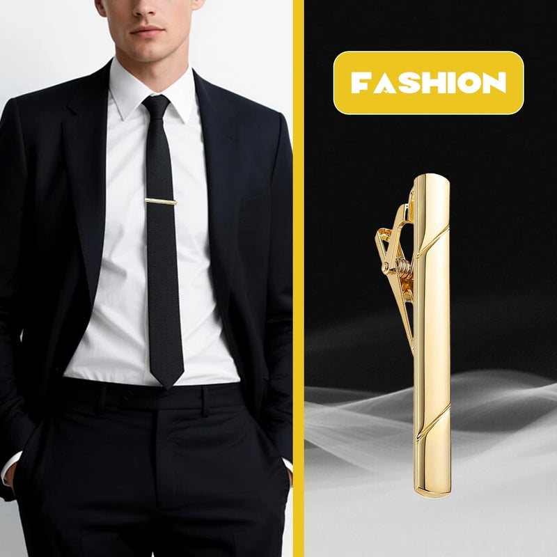 MZUU Mens Tie Clip Stainless Steel Metal Simple Necktie Tie Bar Clasp Clip Clamp Pins Sliver Color Minimalist for Men Business Party Wedding Anniversary and Daily Life - Image 5